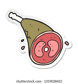 Aufkleber eines Cartoon-Fleisches