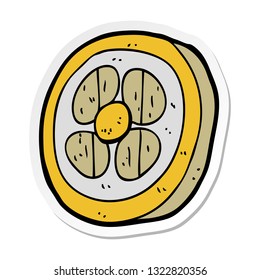 Aufkleber eines mittelalterlichen Cartoons
