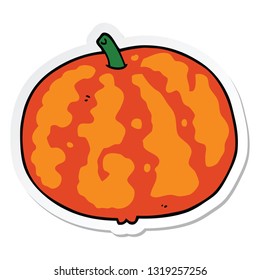 pegatina de un melón de dibujos animados
