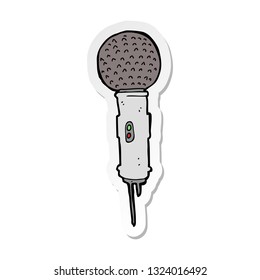 sticker of a cartoon microphone