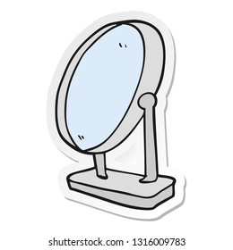 sticker of a cartoon mirror