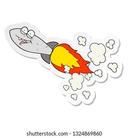 sticker of a cartoon missile
