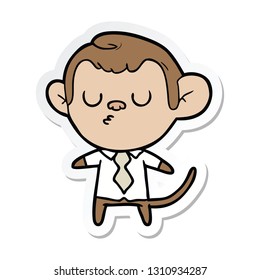 sticker of a cartoon monkey