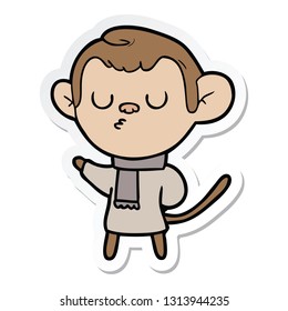sticker of a cartoon monkey