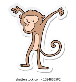 sticker of a cartoon monkey