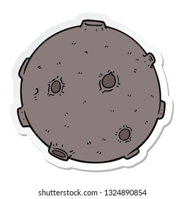 pegatina de una luna de dibujos animados