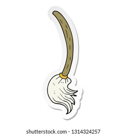 sticker of a cartoon mop