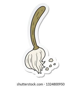 Aufkleber eines Cartoon-Mop