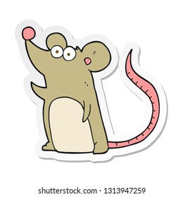 sticker of a cartoon mouse