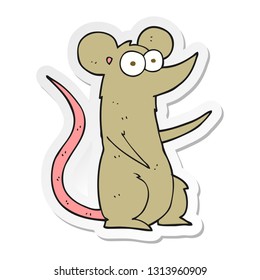 pegatina de un ratón de dibujos animados