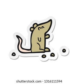 sticker of a cartoon mouse