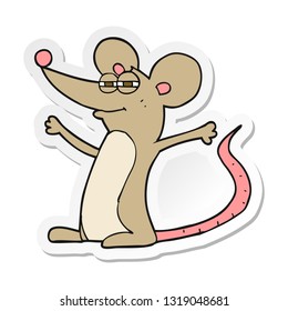 sticker of a cartoon mouse