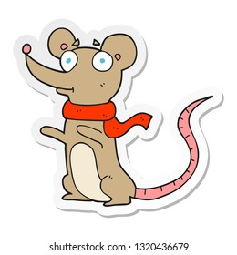 sticker of a cartoon mouse