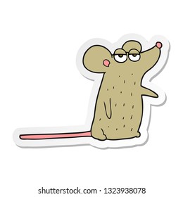 pegatina de un ratón de dibujos animados