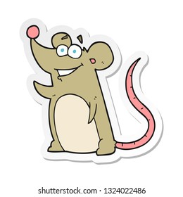 sticker of a cartoon mouse