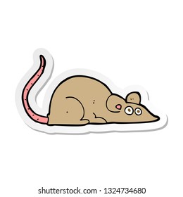 sticker of a cartoon mouse