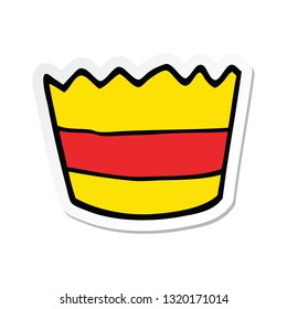 sticker of a cartoon muffin pot