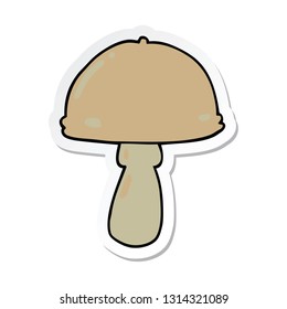 sticker of a cartoon mushroom