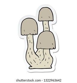 sticker of a cartoon mushroom