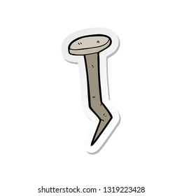 sticker of a cartoon nail
