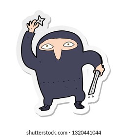 sticker of a cartoon ninja