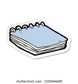 sticker of a cartoon notepad
