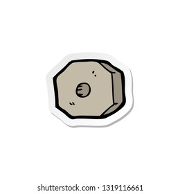 sticker of a cartoon nut