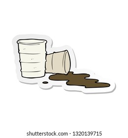 sticker of a cartoon office coffee