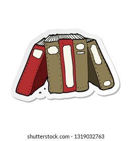 sticker of a cartoon old books
