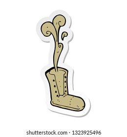 pegatina de una caricatura de arranque antiguo