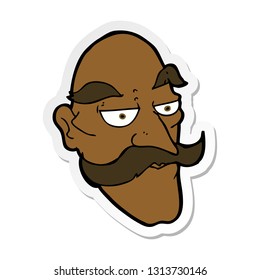 sticker of a cartoon old man face