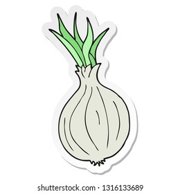 sticker of a cartoon onion
