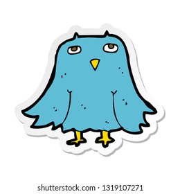 sticker of a cartoon owl