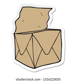 sticker of a cartoon package