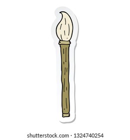 sticker of a cartoon paint brush