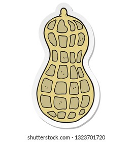 pegatina de un maní de dibujos animados