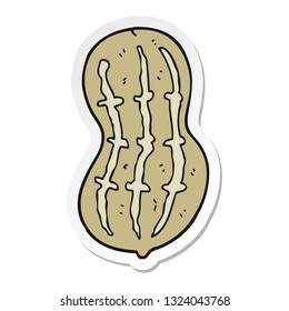 sticker of a cartoon peanut