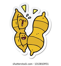 sticker of a cartoon peanuts