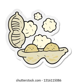 pegatina de un maní de dibujos animados