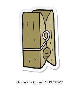 sticker of a cartoon peg