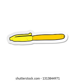 pegatina de una pluma de dibujos animados