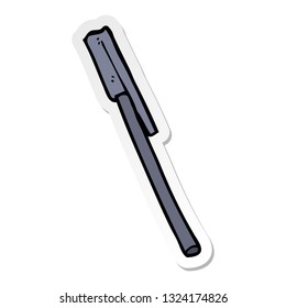 pegatina de una pluma de dibujos animados