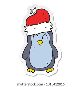 pegatina de un pingüino de dibujos animados