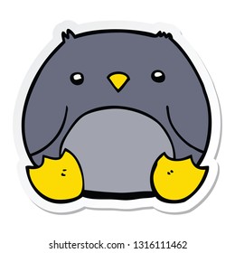 pegatina de un pingüino de dibujos animados