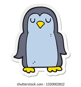 pegatina de un pingüino de dibujos animados