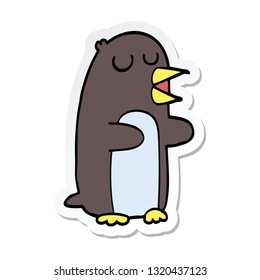 Aufkleber eines Cartoon-Pinguins