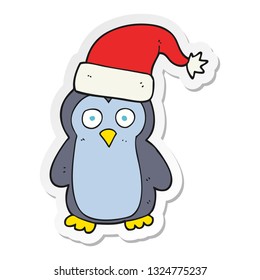 sticker of a cartoon penguin