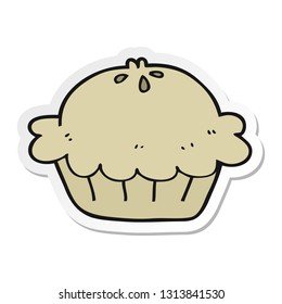 sticker of a cartoon pie