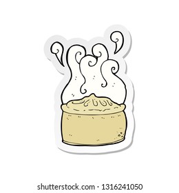 sticker of a cartoon pie