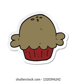 sticker of a cartoon pie